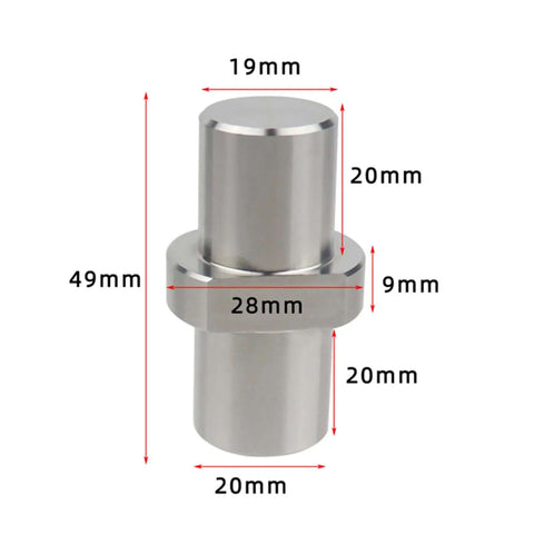 Stainless Steel Bench Dogs And Peg Brake Stops For Workbench Planing Stop And Table Positioning Clamp 19 20mm Non Slip Desk Block shown with dimensions