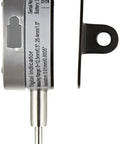 Ind-X Blue Digital Indicator With 1.0 Inch 25mm Measuring Range And 0.0005 Inch Resolution side view with stem mount and carbide ball tip