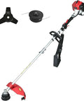 Gas Powered Weed Wacker 25.4cc 2 Cycle String Trimmer And Edger With 16 Inch Cutting Swath And 10 Inch Brush Cutter Blade
