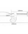 Edge Clamp Extension Tool For Woodworking Quick Fixes And Clamping, Durable Steel Body, Fits Clamp Rails Up To 15mm Thickness, Easy One Person Setup For Jigs, Router Tables, And Workbenches, Smooth Sliding And Strong Grip, 235mm x 120mm