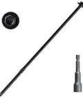 Heavy Duty Timber Screws 60 Pack 12 Inch Structural Lag Bolts Hex Washer Head Knurled Shank Low Torque showing a hex head and bit.
