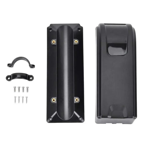Rock Solid Electric Bike Controller Case pieces with screws and brackets, heavy duty plastic for mountain e bikes and scooters.