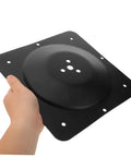 Rock Solid Table Leg Connector Kit With Multi Hole Metal Brackets For Desk Assembly And Furniture Fixups Featuring Damn Sturdy Iron Plates, large black steel plate.