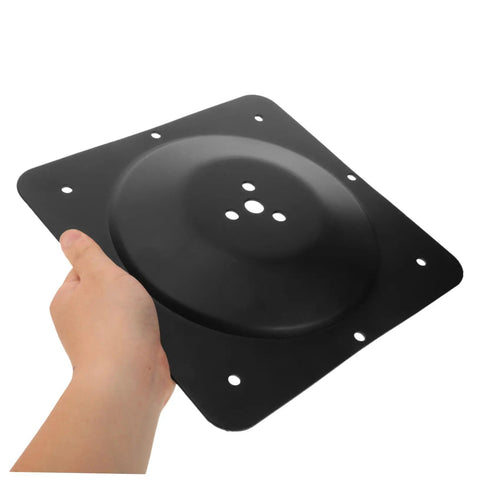 Rock Solid Table Leg Connector Kit With Multi Hole Metal Brackets For Desk Assembly And Furniture Fixups Featuring Damn Sturdy Iron Plates, large black steel plate.