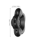 Side view of Two Pack Black Bakelite Handwheel Valve Handles For Outdoor Spigot And Hose Bib, 60mm diameter, 7x7mm square hole