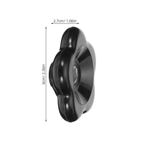 Side view of Two Pack Black Bakelite Handwheel Valve Handles For Outdoor Spigot And Hose Bib, 60mm diameter, 7x7mm square hole