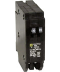 Homeline Tandem Circuit Breaker 1-30 Amp And 1-20 Amp Single Pole Plug On Design showing front view with labels