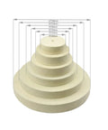 Heavy Duty 125 To 300mm Felt Polishing Buffing Wheel For Metal Mirror Surface Finish Bench Grinder Tool With 25mm Arbor, stacked sizes.