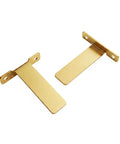 L Shaped Aluminum Shelf Bracket In Gold Finish For Wall And Desktop Display, Slick Low Profile Design for sturdy photo frame support