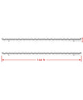 Galvanized Steel Gear Rack For Sliding Gate Operators 8mm Thick 3.28 Feet Total Length Includes Mounting Hardware Teeth Track