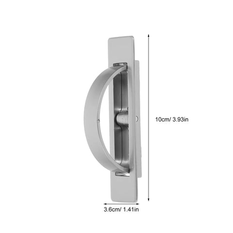 Side view of Slick Hidden Cabinet Drawer Pulls Zinc Alloy Recessed Invisible Handles for kitchen and home furniture.