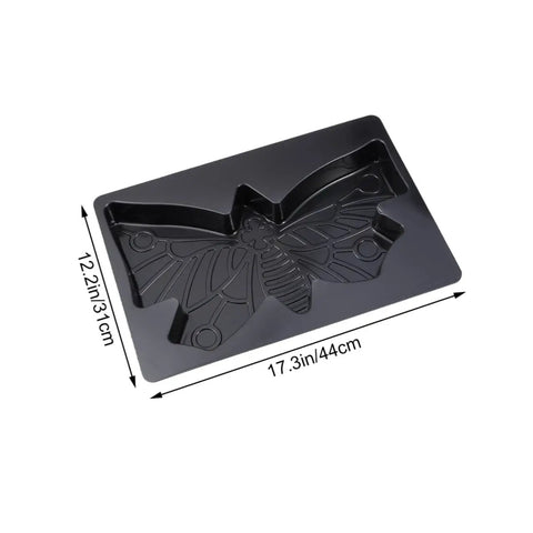 Black Butterfly Shaped Paving Mold For Garden Paths And Walkways, Reusable Concrete Stepping Stone Mold for patios, walkways