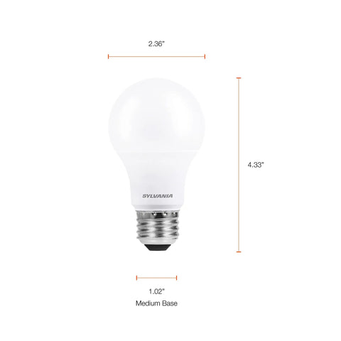 LED A19 Light Bulbs 100W Equivalent Replacement 16W Efficient Dimmable 1600 Lumens Frosted Daylight 5000K Save Energy Energy Star Rated