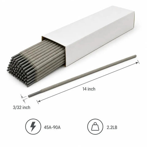 Heavy Duty E6013 Welding Rods 3/32 Inch Diameter By 14 Inches for Carbon Steel Arc Stick Electrodes in a box.