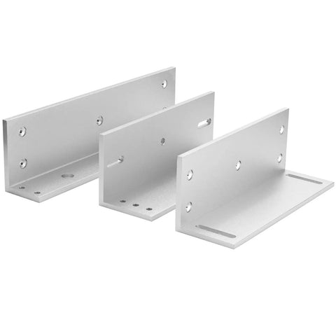 Z and L brackets for Beefy Heavy Duty Magnetic Lock 500KG 1200LBS With Z And L Brackets 12V Fail Safe Electromagnet For Single Door Access Control System Stainless Steel Build Ultra Strong Holding Force NC Mode