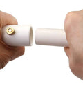 Hands connecting 1/2 Inch PVC Mist Nozzle Kit For Patio Cooling, Outdoor Mister System With Split PVC Couplings