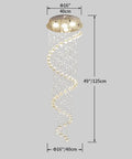 4 Light Crystal Pendant Chandelier With White Finish Showstopping Statement Piece 50 Inch Height And 16 Inch Diameter