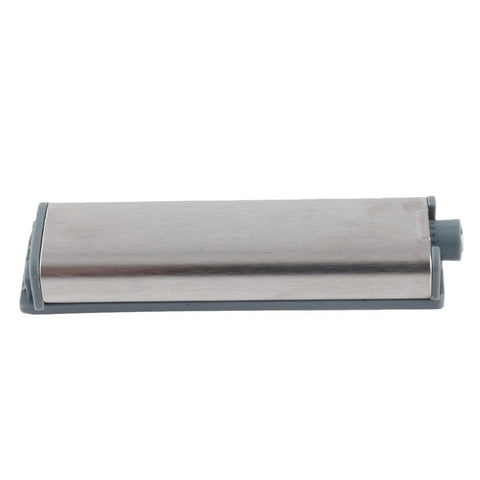 Side view of a rustproof stainless steel push release latch, part of a 10 Pack Magnetic Push Open Latches For Cabinets And Drawers.