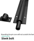 Heavy Duty Sliding Bolt Latch With Slick Automatic Glide Features Rock Solid Aluminum Alloy Build keeps patio doors secure, sleek design.