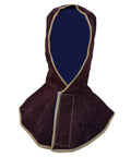 Five Pack Cowhide Welding Hood Cap And Neck Drape For Welders And Metalworkers, brown cowhide protective hood view