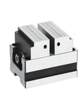 Professional Grade Self Centering Vise For Cnc Machining Workstations with parallel jaws and sturdy steel build.