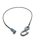 Rugged Heavy Duty Breakaway Cable Assembly for Trailer Brake Hydraulic Surge Actuators, 44 in, safety hook