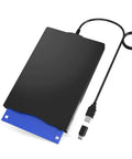 External USB 3.5 Inch Floppy Disk Reader Portable 1.44 MB FDD For PC Laptop Plug And Play Compatible With Windows 11 10 8 7 XP And Linux No Driver Needed For Accessing Legacy Floppy Data, black with USB cable