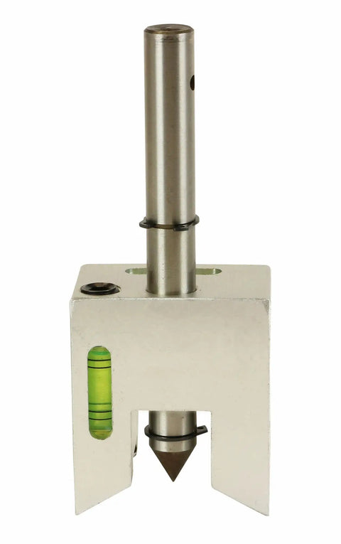 Heavy Duty Pipe Hole Punch Device For Copper Steel And Pvc Ranging From One To Ten Inches showing solid aluminum mount with level