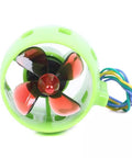 12-24V Underwater Thruster with 312W Motor and Four Blade Propeller, green casing, front view, for RC boats and submarines