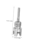 Yarnow Two Piece Pvc Pipe Threading Tool Kit With Internal And External Threader Carbon Steel Portable Pipe Thread Cutter For Plumbing And Home Repairs Compatible With Electric Drill showing a close-up of a threading tool.