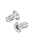 Zero Fuss 304 Stainless Steel Torx Security Screws Kit 120 Pack Countersunk Tamper Proof Bolts With Included T6 Wrench close-up of two screws