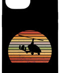 Vintage Gyrocopter iPhone 15 Case Retro Gyroplane Autogyro Aviation Artwork Protective Cover For Aviation Fans Durable Gear