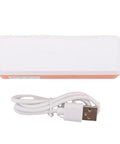 Mini UPS Battery Backup With 2600mAh Rechargeable Lithium Cell powers routers, modems, and security cameras with USB charging cable.