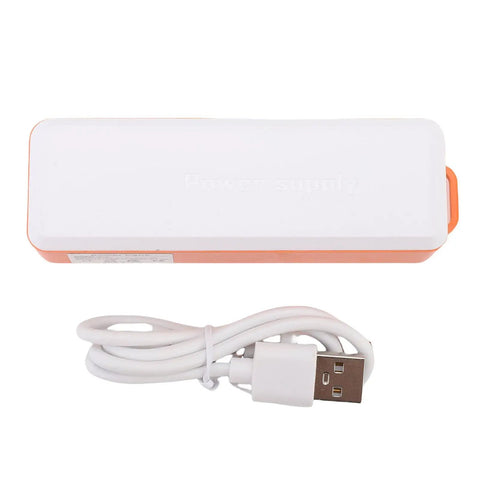 Mini UPS Battery Backup With 2600mAh Rechargeable Lithium Cell powers routers, modems, and security cameras with USB charging cable.