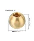 Brass M10 Thread Lamp Finial Cap Knob 20mm Dia 18mm High, 2 Pack Screw Caps For Furniture Lighting Lamps, Tool Free Easy Install
