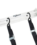 Wall Mounted Tie Down Hanger Rack For Enclosed Trailers And Garage Storage, Aluminum Organizer For Tie Downs, 17x3x3 inches, Silver