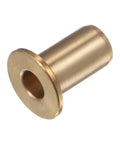 Two Pack Bronze Flange Bearing Sleeve Bushing With 8mm Bore And 12mm OD, 25mm Long, 20mm Flange Dia, 2mm Flange Thick, Self Lubricating For Heavy Duty Industrial Equipment