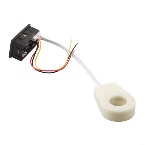 High Precision DC Voltage And Current Meter With Hall Effect Sensor and Smart Alarm System dual digital display connectors and wires.