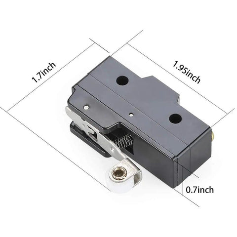 Micro Limit Switch For EZGO TXT Golf Cart Direction Selector With Roller, 3 Terminal, 15 Amp, Fits Gas 1983-1996 And Electric 1965-Up (Non-PDS), Replaces OEM 10606G1 10606-G2 17928G1 31535G1, 1.95 x 1.7 x 0.7 inch