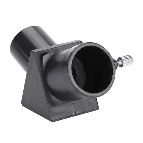 45 Degree Telescope Eyepiece Diagonal Prism for Refracting Telescopes 0.96 Inch 24.3mm Erecting Mirror, black housing