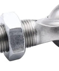 Heavy Duty Three Quarter Inch Right Hand Thread Rod End Bearing, Universal Steel Steering Shaft Support, Male End With Jam Nut, One Piece Kit For Car Steering Linkage And Adjustable Steering Rod, steel rod end with jam nut
