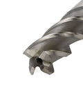 Rannb end mill, close-up view, 5/8 in dia, 4-flute HSS milling bit