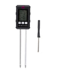 All In One 6 In 1 Soil Tester With pH Meter And LCD Display Measures Soil Moisture Temperature Humidity And Fertility For Gardening Lawn Farm And Outdoor Plants.