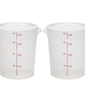 4 Quart BPA Free Food Storage Containers With Lids 2 Pack Translucent Food Grade Buckets For Dough Proofing Brining And Meal Prep