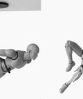 Magnetic Action Figure Stand With Scratch Free Silicone Base For 6 To 7 Inch Figures, Adjustable Dual Arm Clip Stop Motion Rig in use