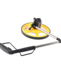 Rugged Workhorse Mechanical Range Measuring Wheel Crushing Miles And Inches Up To Ninety Nine Hundred Ninety Nine Feet with foldable grip and LED display.