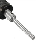 Two Piece 3mm Shank Three Jaw Keyless Drill Chuck Collet Conversion Adapter with 0.3 to 3.4 mm clamping range, close-up view
