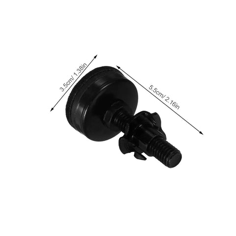 Eight Pack Adjustable Threaded Leveling Feet For Cabinets And Sofas, Heavy Duty 3/8-16 Inch Furniture Legs, Black Finish, Side View