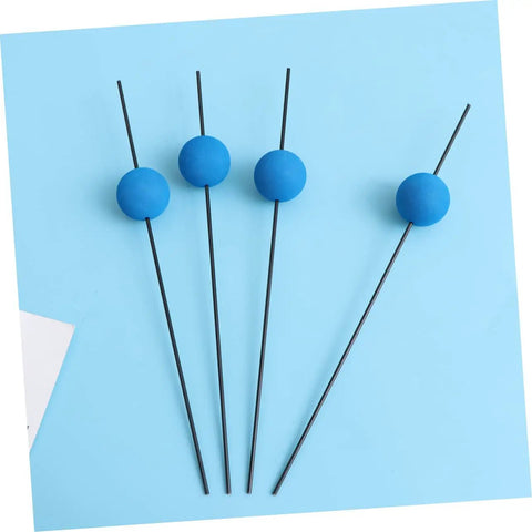 Blue Helicopter Training Gear Kit Set Super Easy Install Helps Prevent Ground Damage for Beginners and Experts, rods with balls