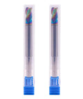 Two DLC-coated solid carbide square end mills, 5/16 in dia, 3-flute, 37° helix, 1/4 in reduced shank.